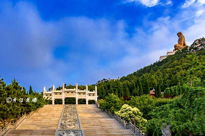 盛夏 來海天佛國擁抱藍天白云,享26℃的清涼